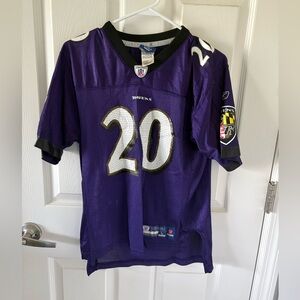 Baltimore Ravens Football Team #20 Ed Reed Jersey Youth L Purple